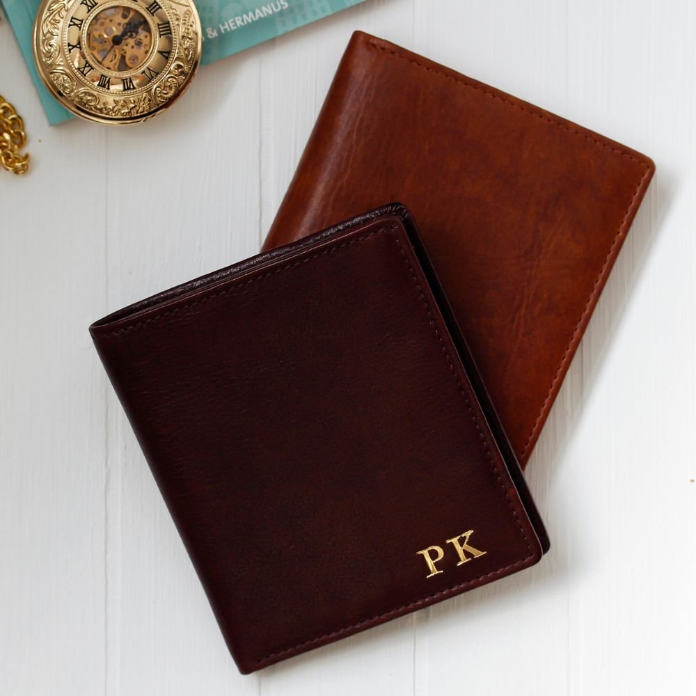 Personalised Leather Card Wallet For Men