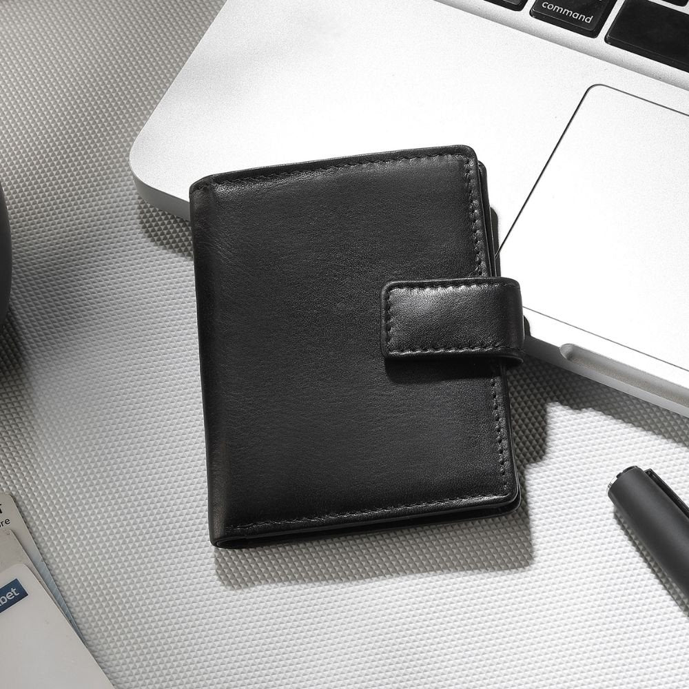 Leather Credit Card Holder &#8211; Aldo Tuscan 2217 Black (7)