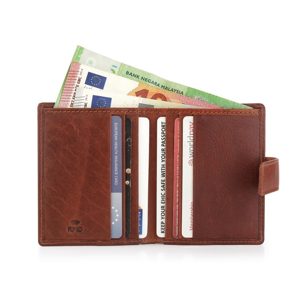 Leather Credit Card Holder - Aldo Tuscan