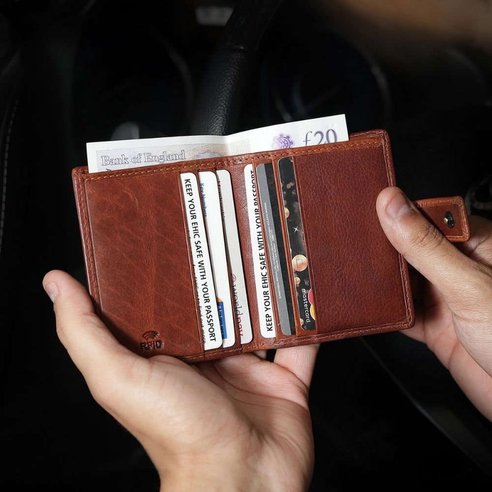 Leather Credit Card Holder - Aldo Tuscan