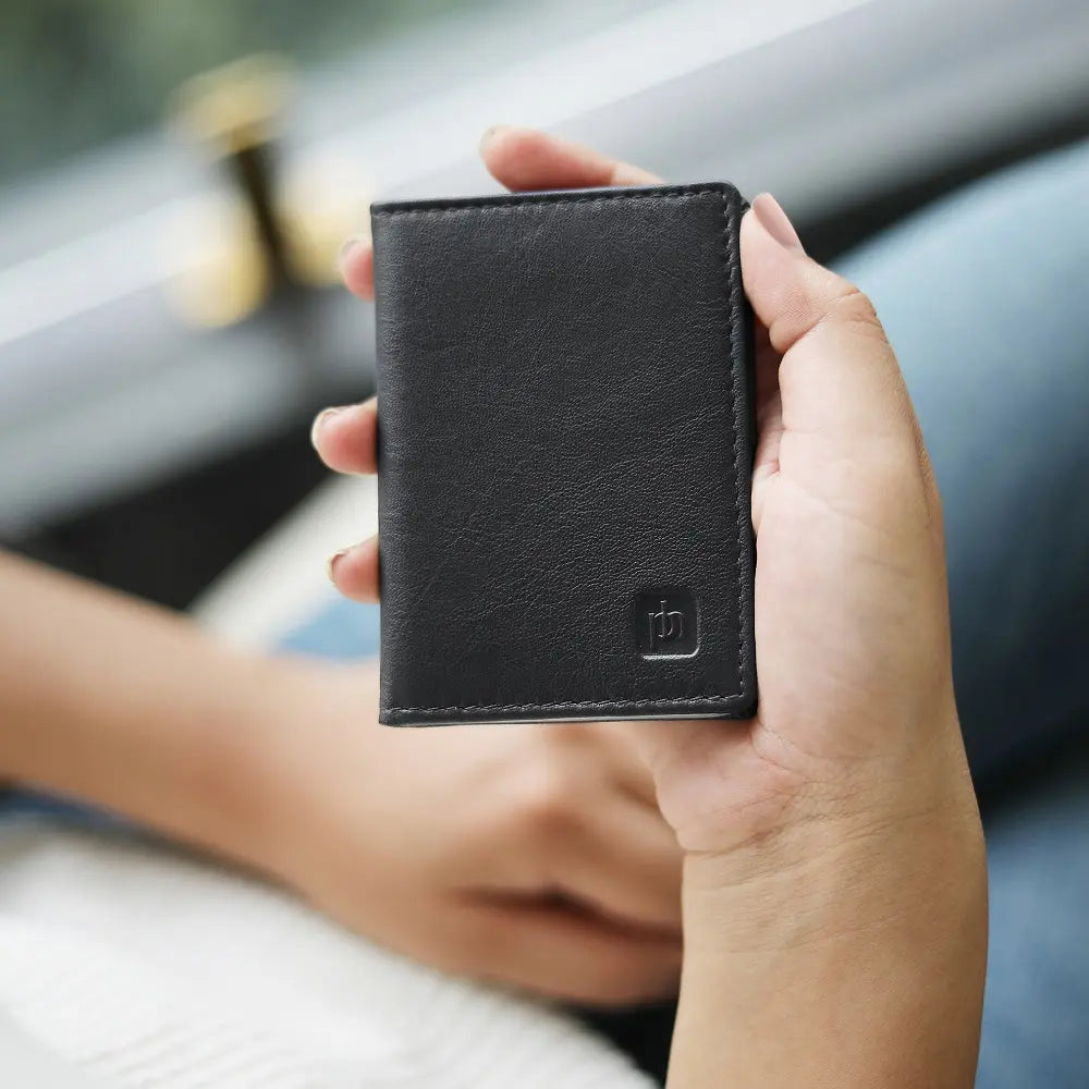 Leather Credit Card Holder Black-4