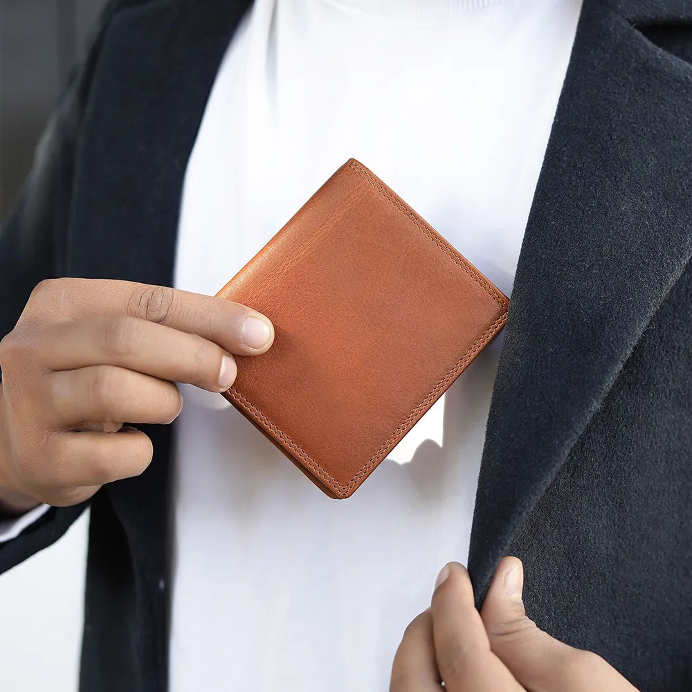 Leather Credit Card Holder &#8211; Dominic Leon Brown 06