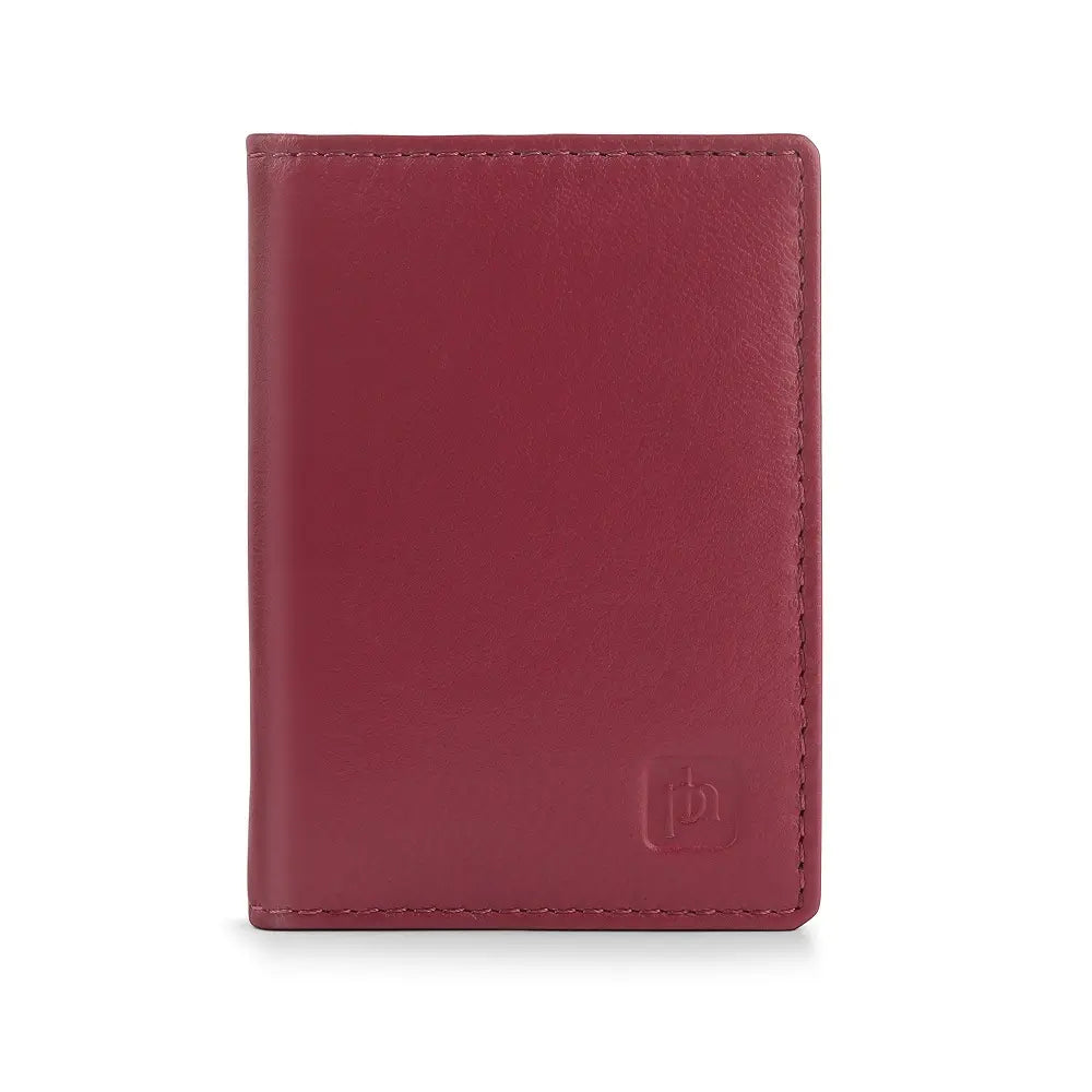 Leather Credit Card Holder Fuchsia-1