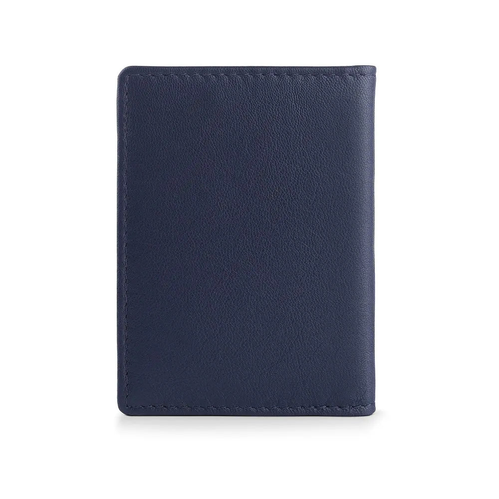 Leather Credit Card Holder Navy-2