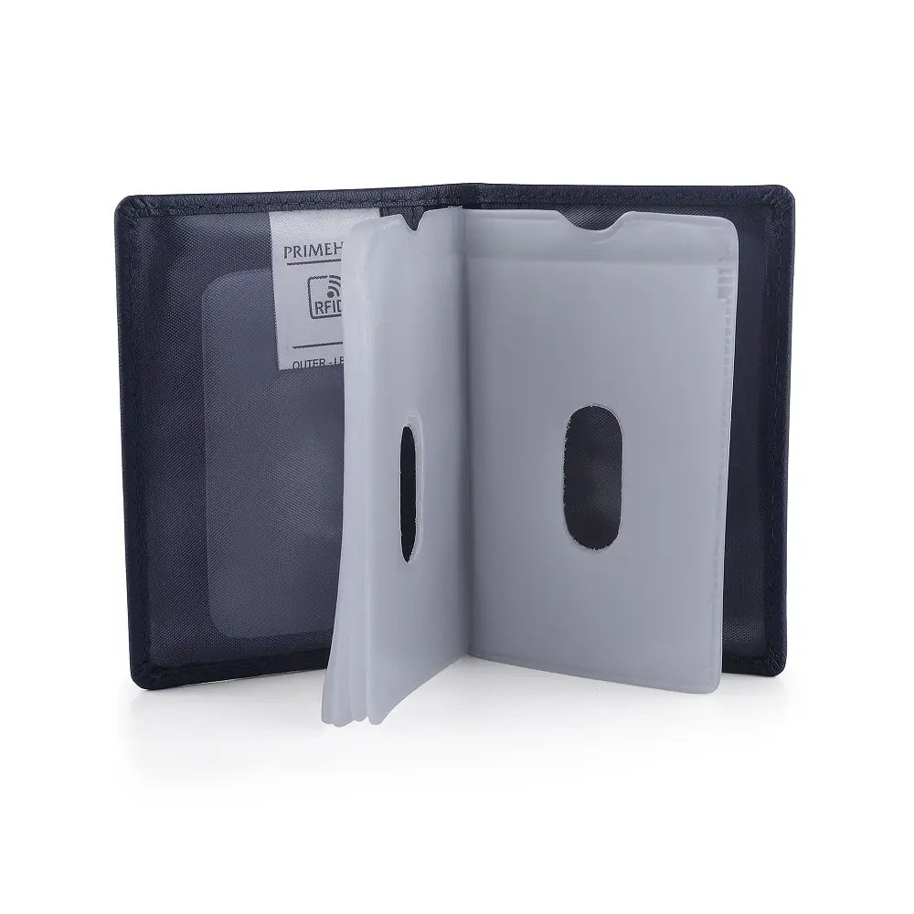 Leather Credit Card Holder Navy-3