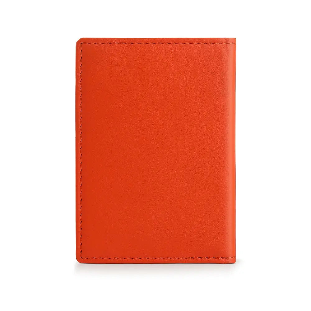 Leather Credit Card Holder Orange-2