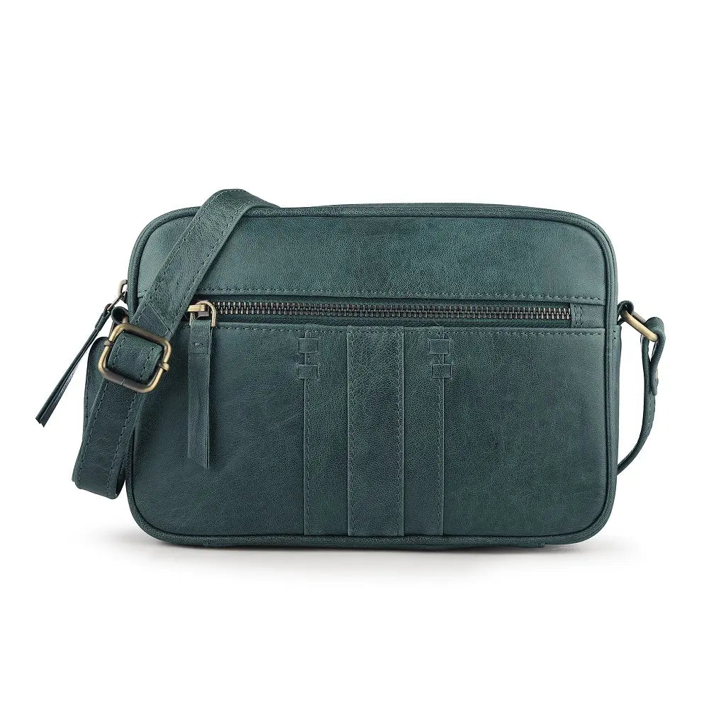 Leather Crossbody Bag Arizona Green-1