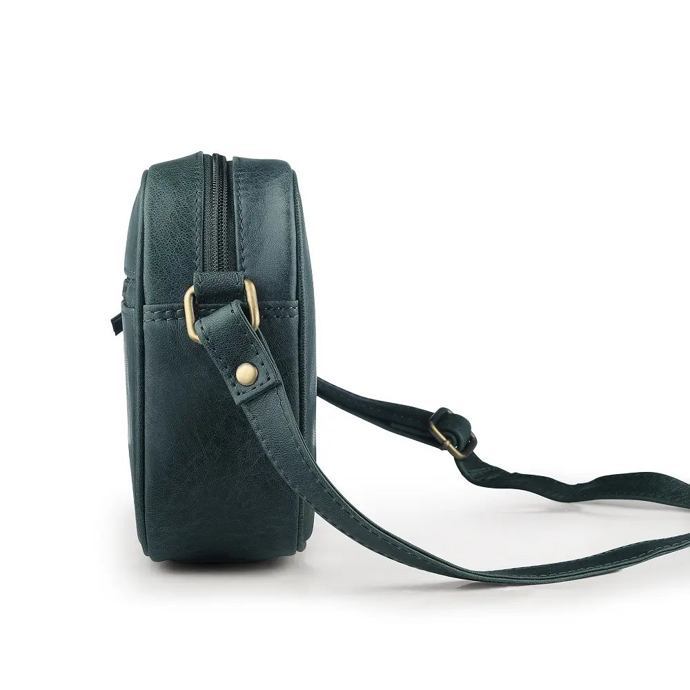 Leather Crossbody Bag Arizona Green-3