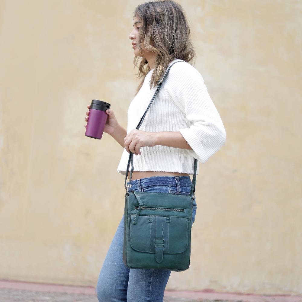 Leather Crossbody Bag &#8211; Phoenix Arizona GREEN 360 (2)