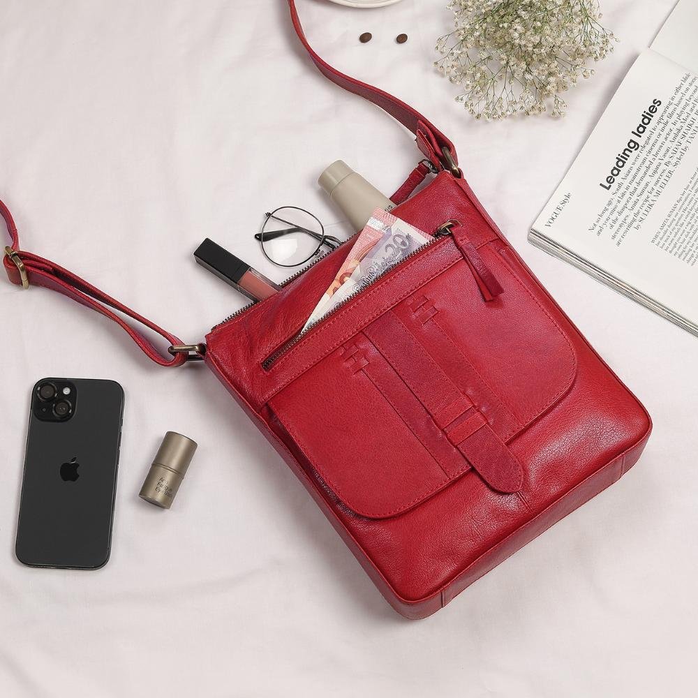 Leather Crossbody Bag &#8211; Phoenix Arizona RED 360 (4)
