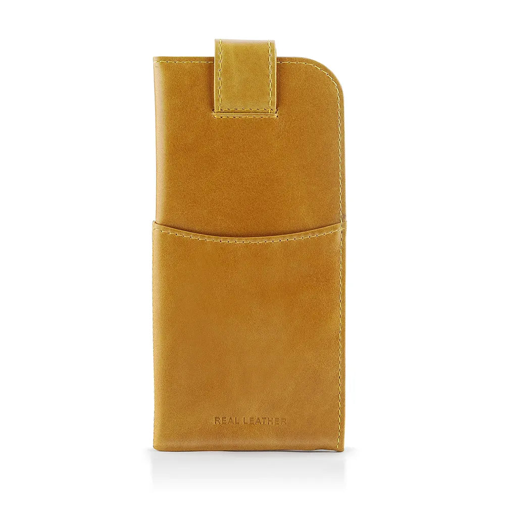 Leather Glasses Case Mustard 02