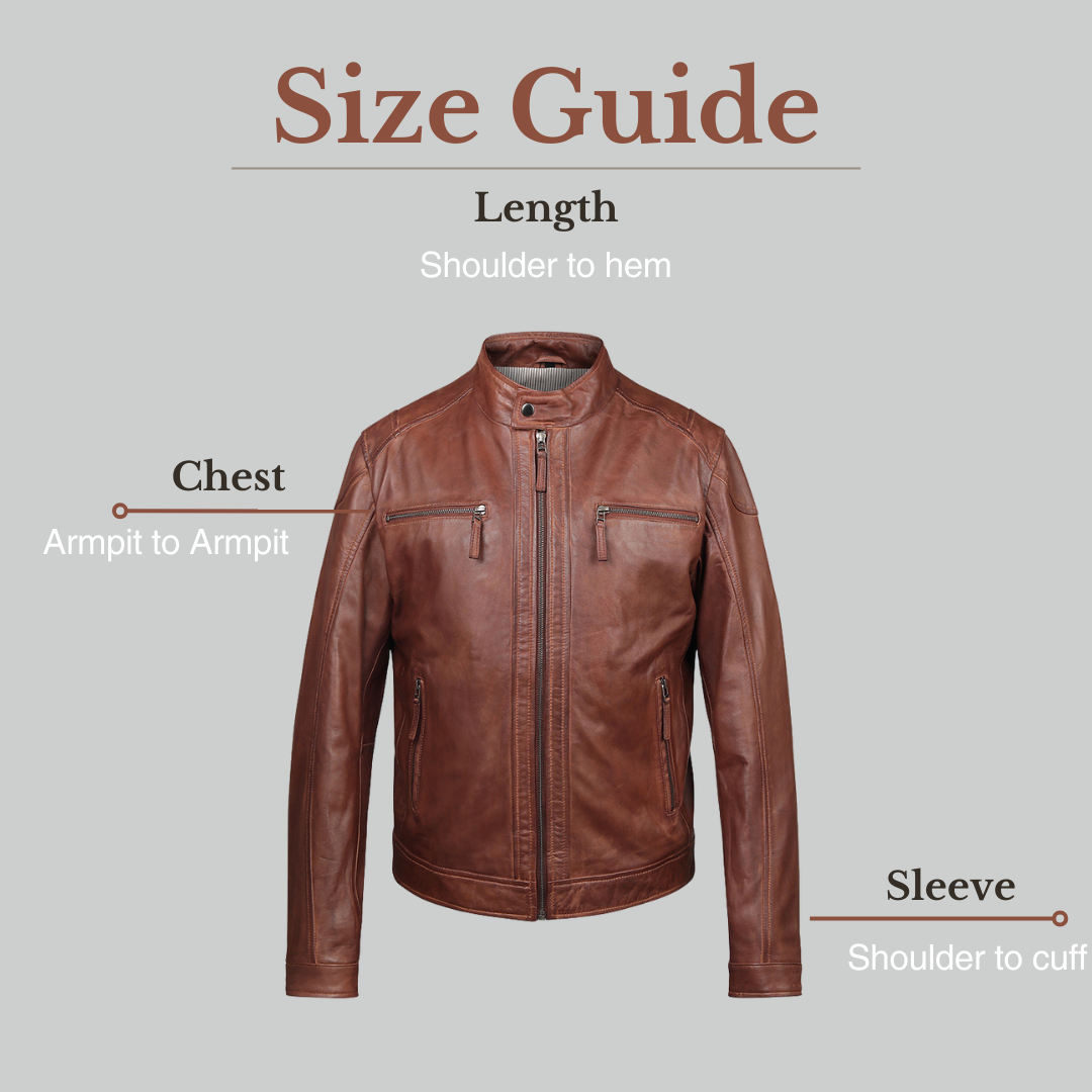 Leather Jacket size guide 2385-ROMAN