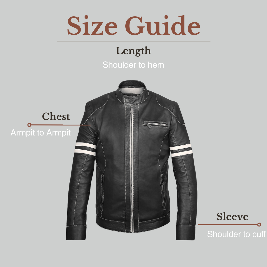 Leather Jacket size guide 2385-ROMAN
