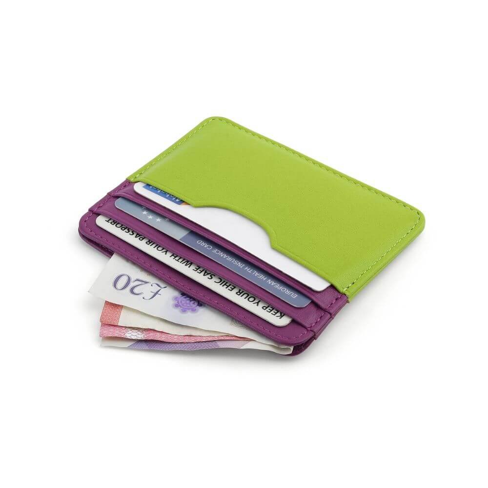 Leather Lined Cardholder Rio 785 &#8211; Fuchsia (2)