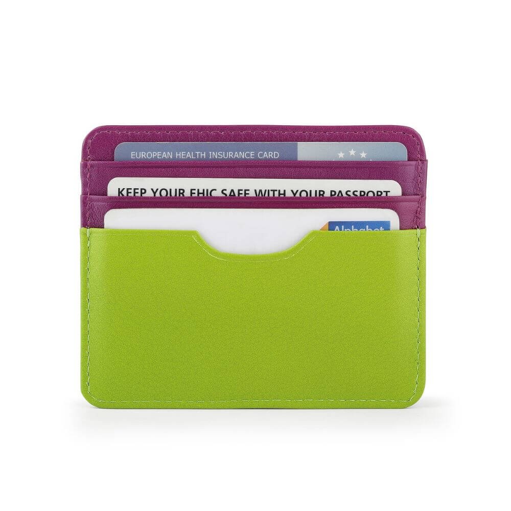 Leather Lined Cardholder Rio 785 &#8211; Fuchsia