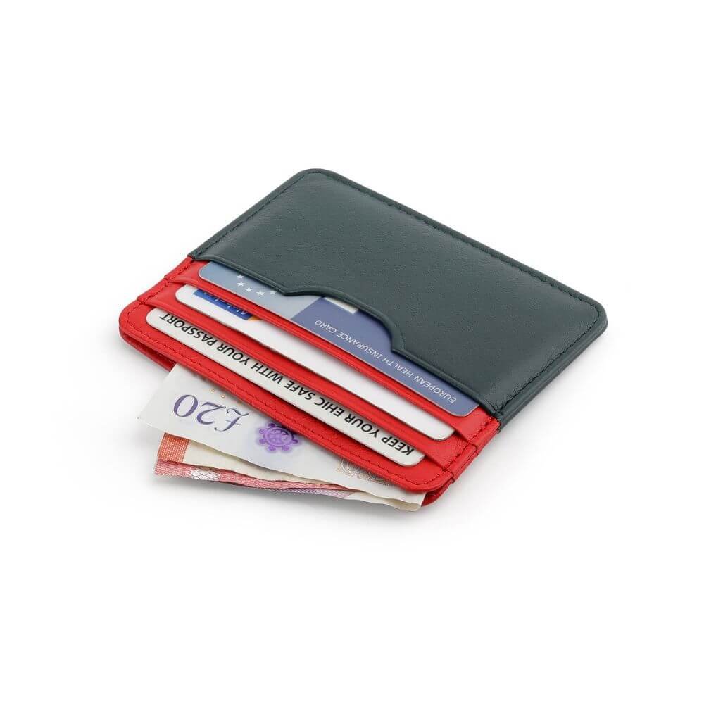 Leather Lined Cardholder Rio 785 &#8211; Red