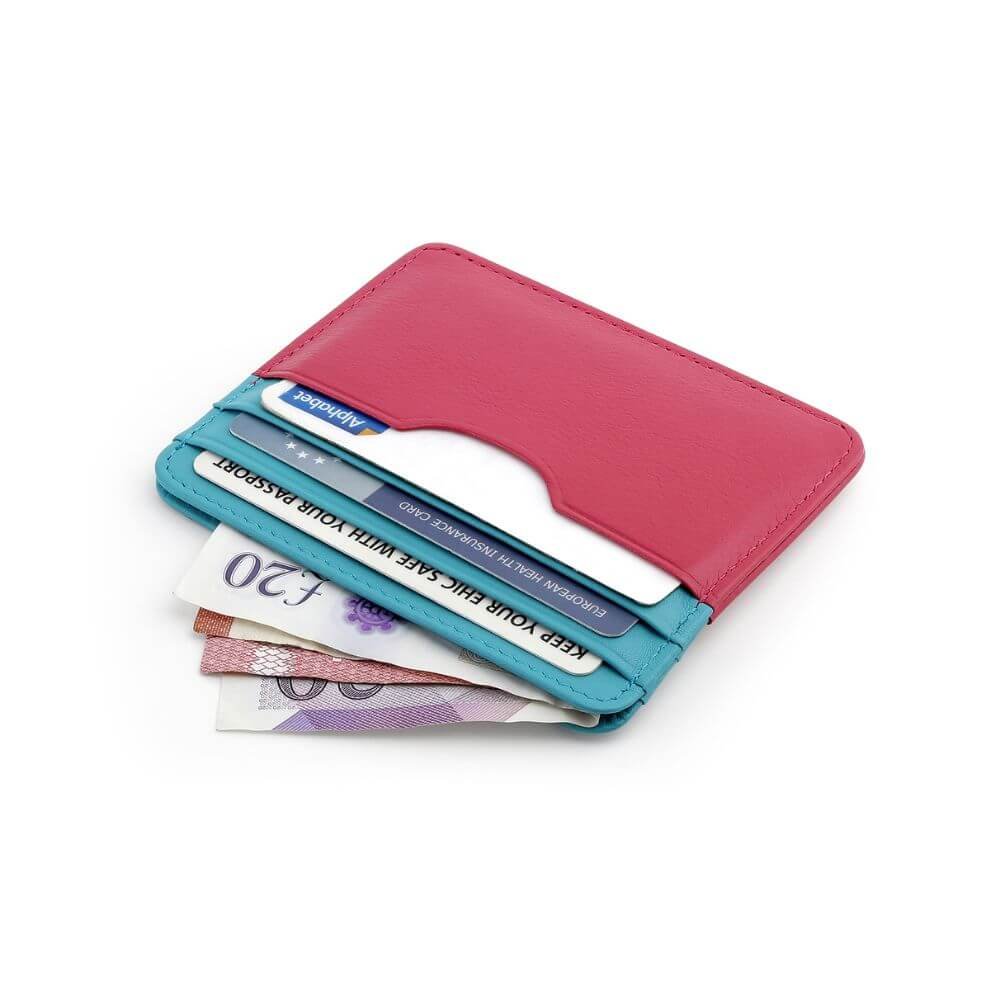 Leather Lined Cardholder Rio 785 &#8211; Turquoise (2)