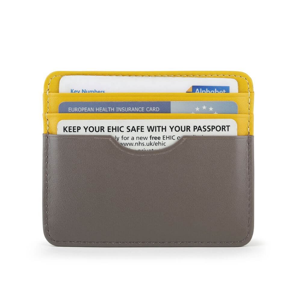 Leather Lined Cardholder Rio 785 &#8211; Yellow (2)