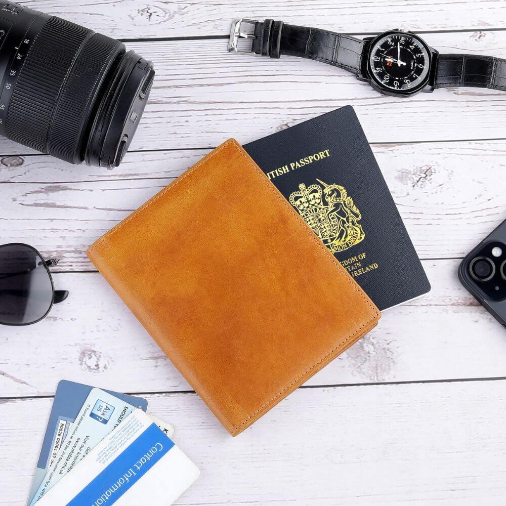 Leather-Lined Passport Wallet Sebastian Mayfair 01