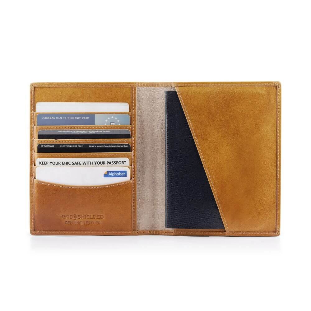Leather-Lined Passport Wallet Sebastian Mayfair