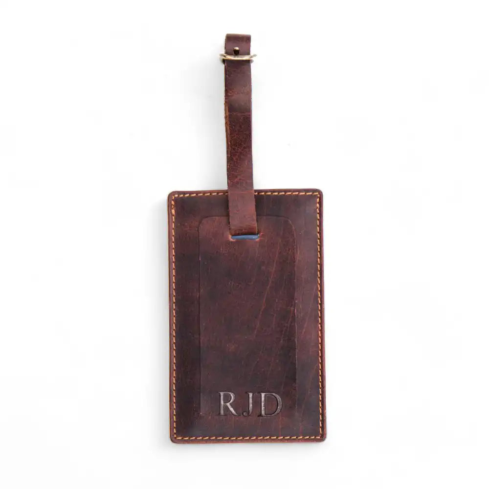 luggage leather tags personalised