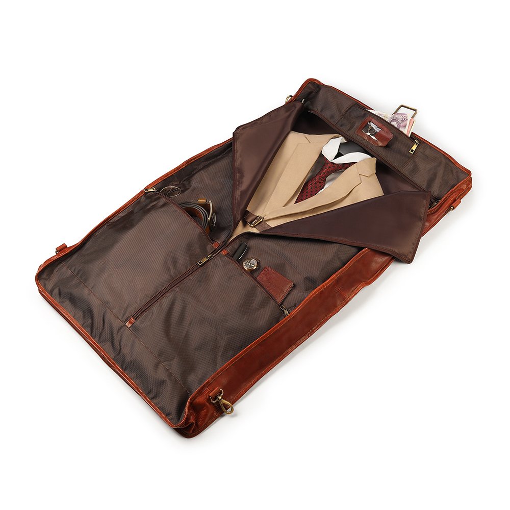 Leather Suit Carrier 829BRN &#8211; 1