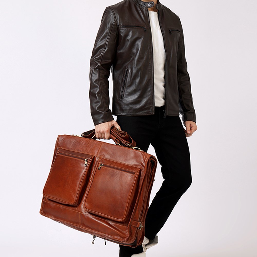 Leather Suit Carrier 829BRN &#8211; 3