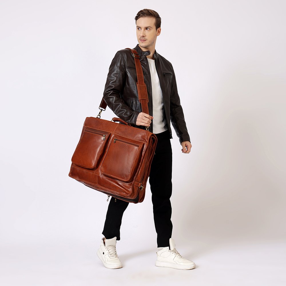 Leather Suit Carrier 829BRN &#8211; 3