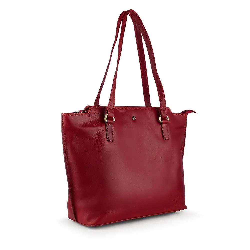 Leather Tote Bag Juliette Tuscan Bordeaux-3