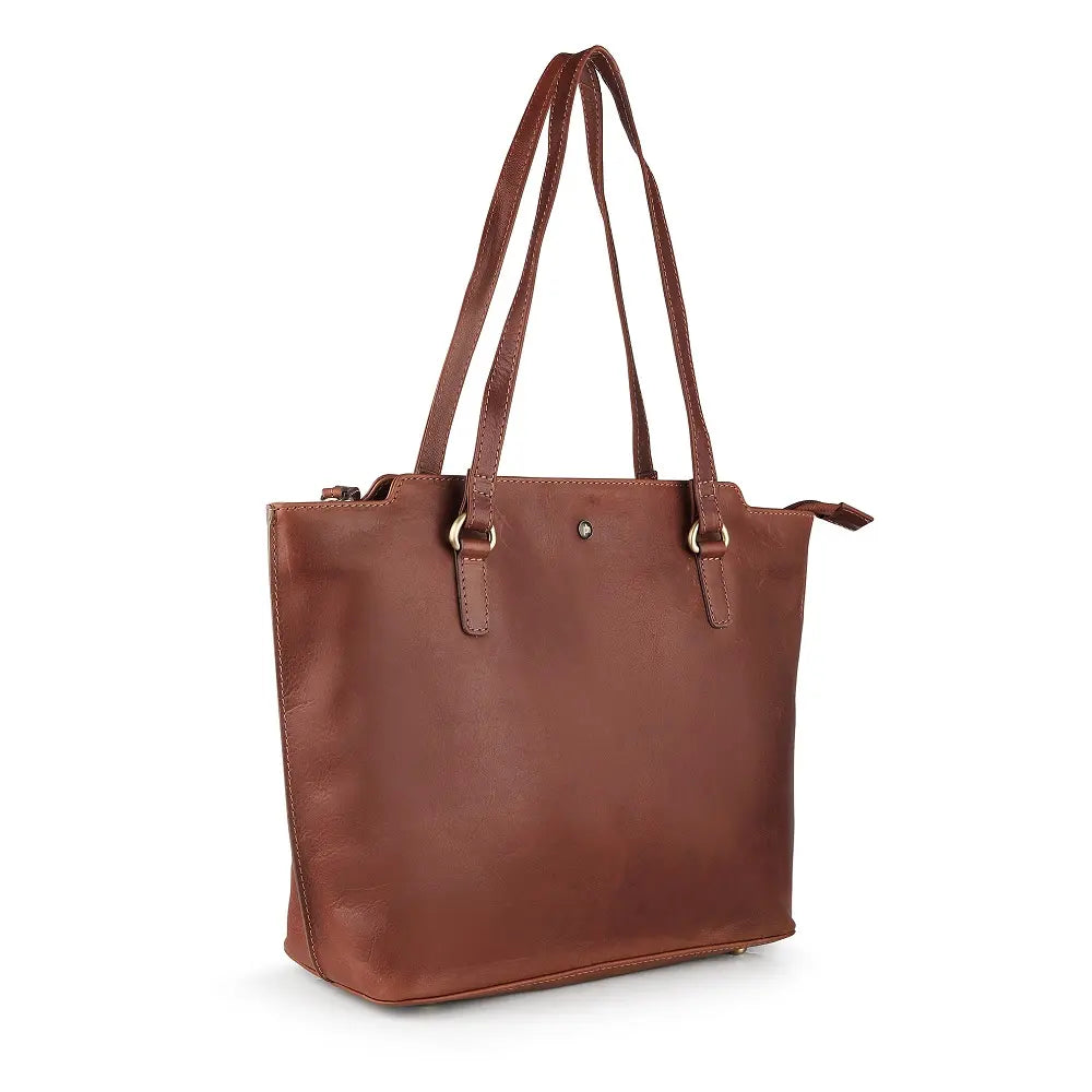 Leather Tote Bag Juliette Tuscan chestnut-4