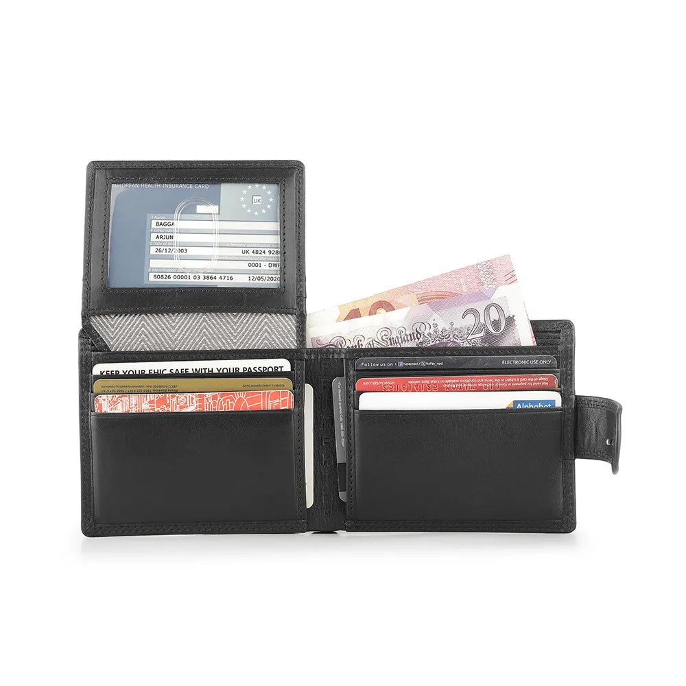 Leather Trifold Wallet For Men - Julian Leon
