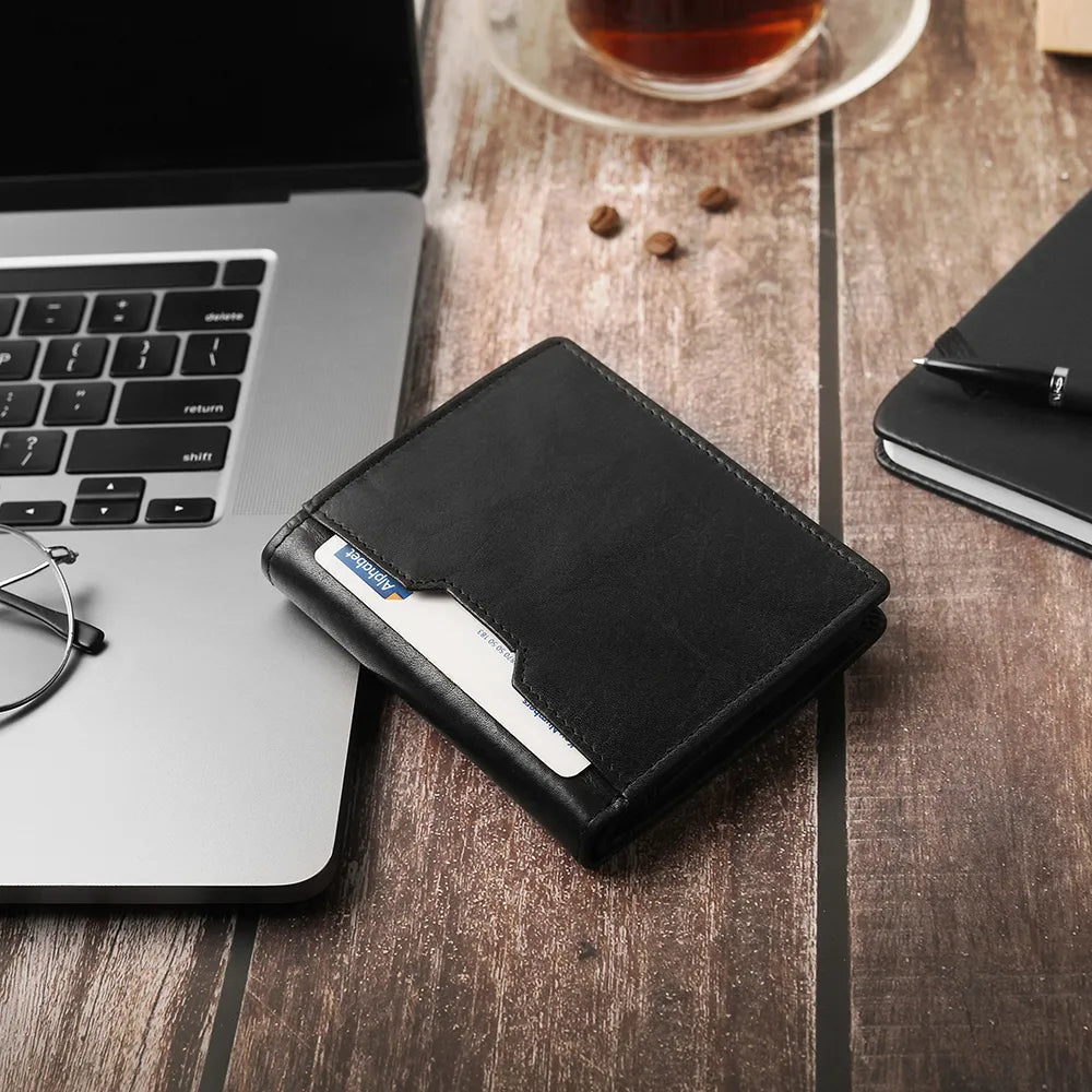 Leather Wallet with Coin Pocket &#8211; Alexander Alperto Black 02