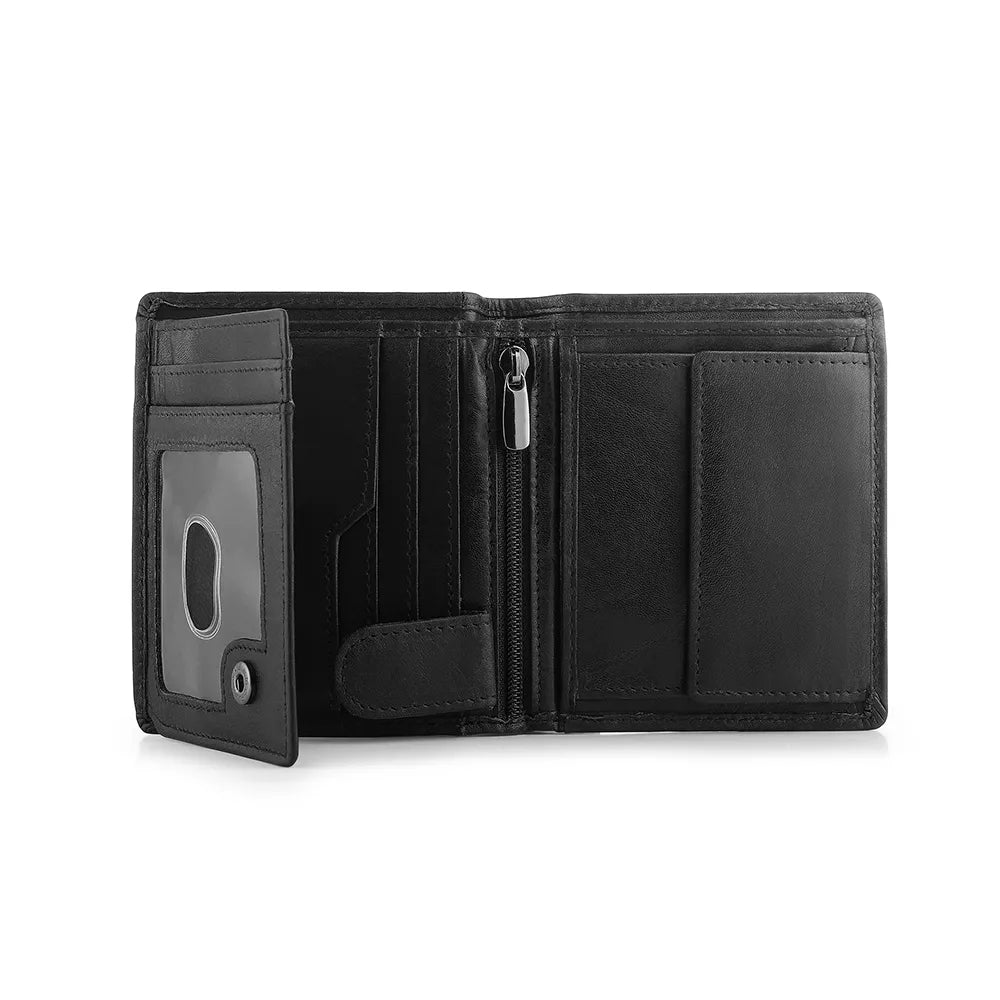 Leather Wallet with Coin Pocket - Alexander Alperto