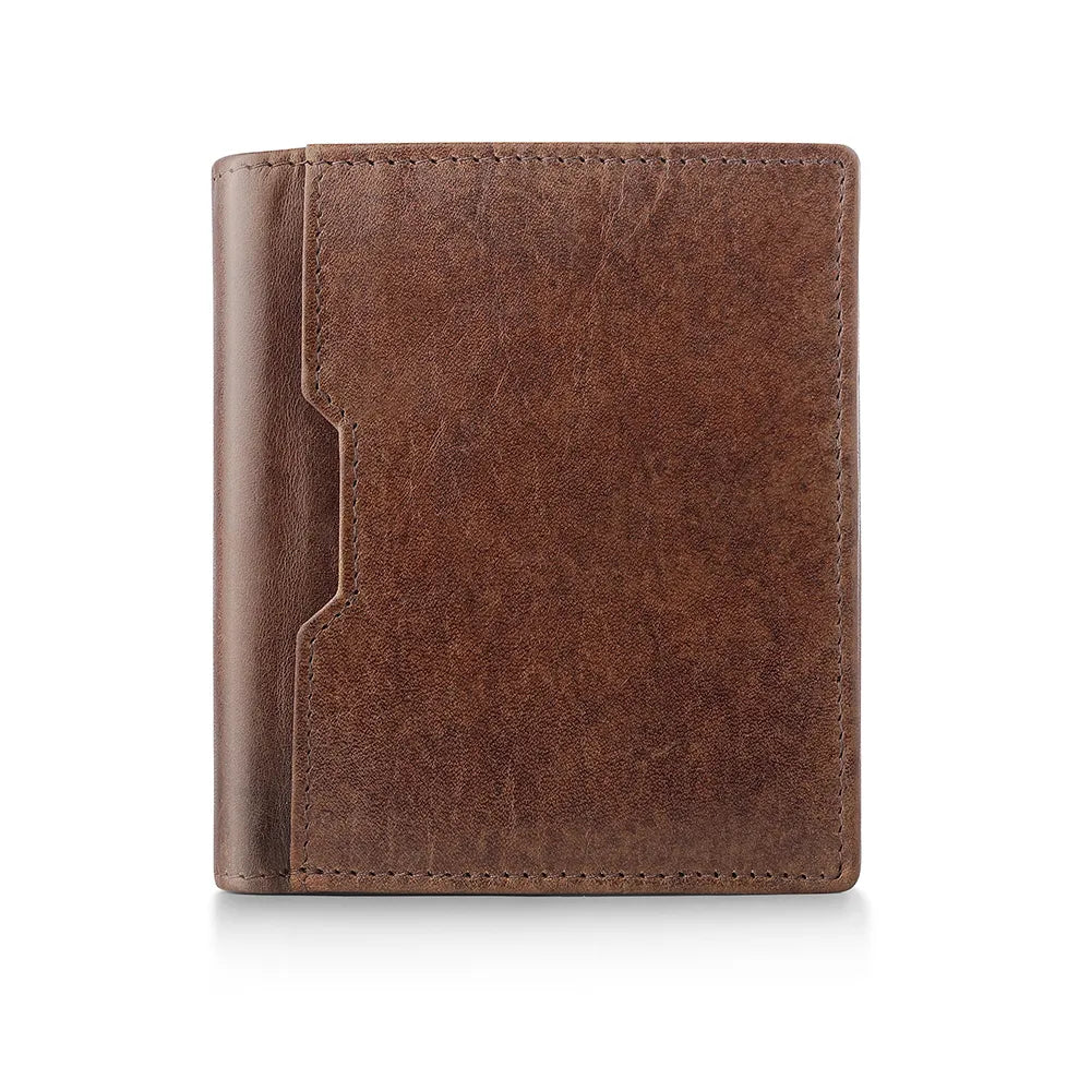 Leather Wallet with Coin Pocket - Alexander Alperto