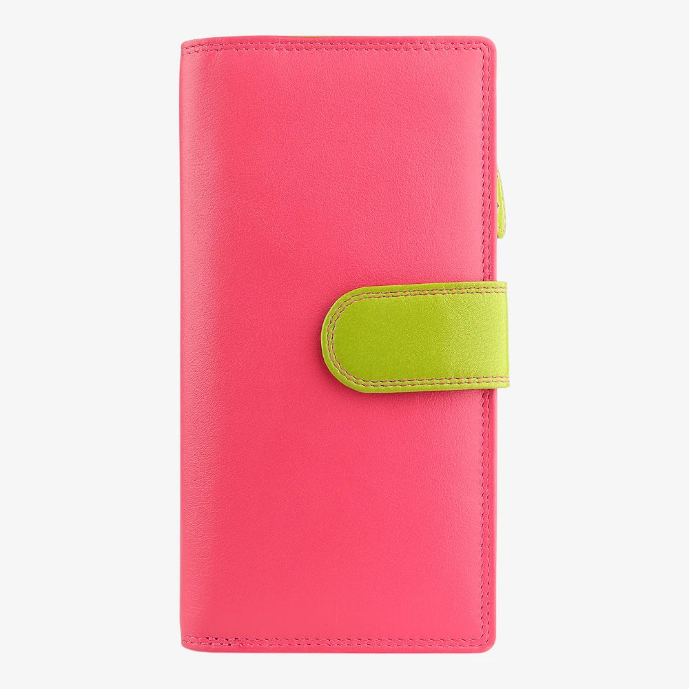 Large Bifold Multi Colour Real Leather Purse with RFID Protection