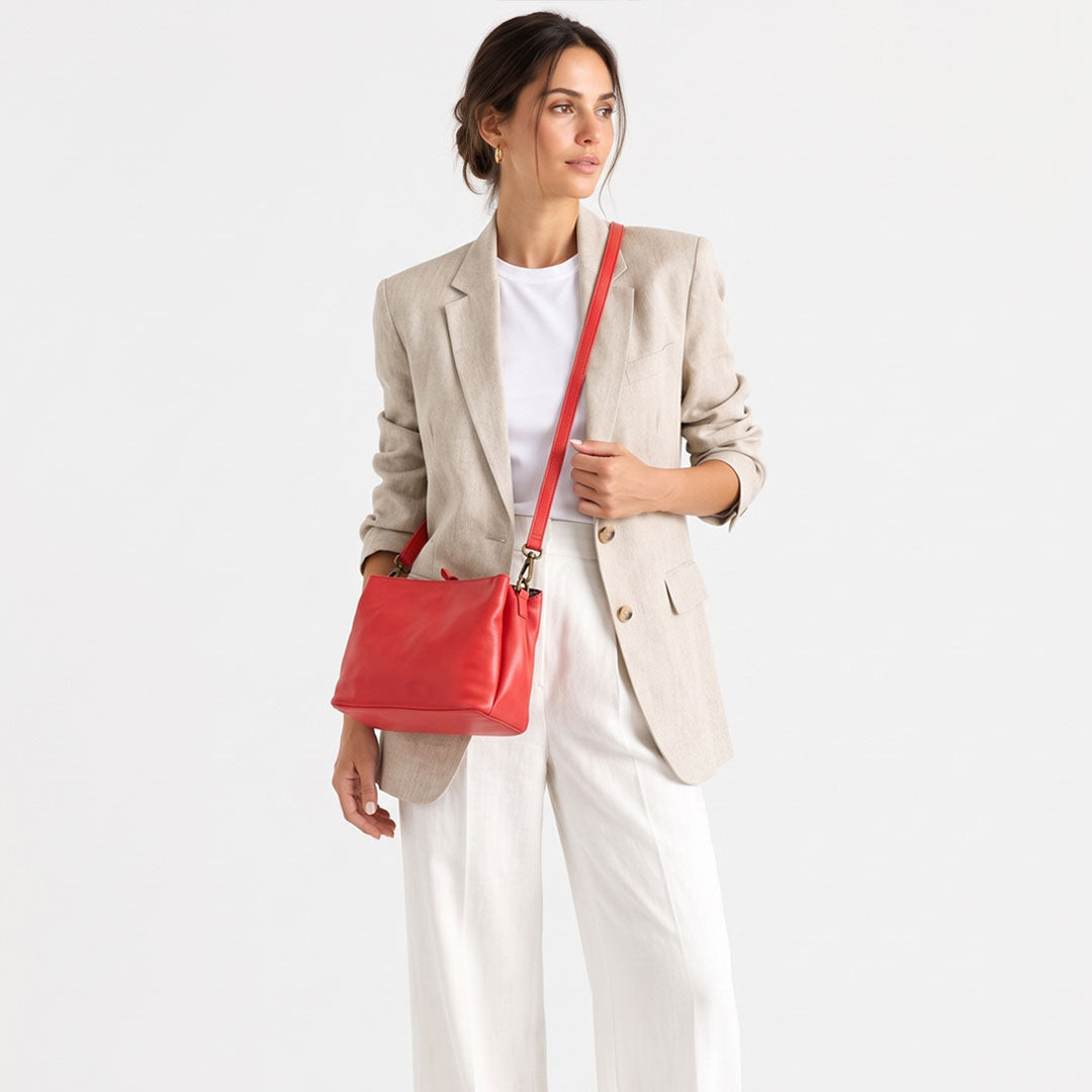 Maria Cancun Leather Shoulder Bag