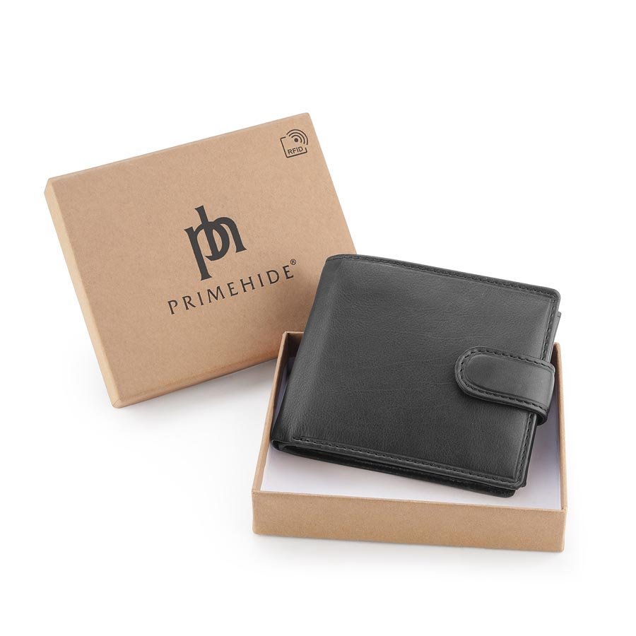 Maximus RFID Bifold Leather Wallet Black 02
