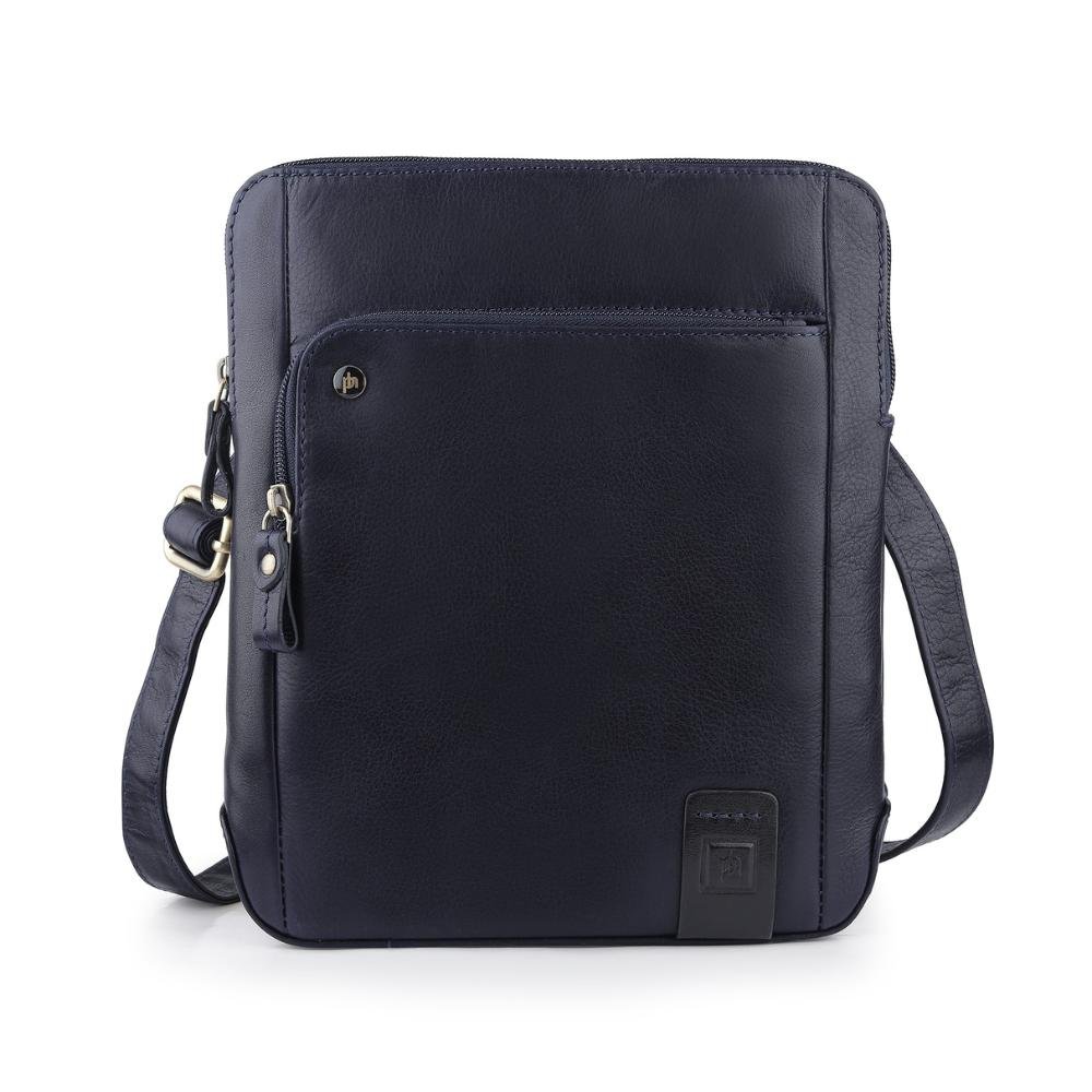 Medium Leather Messenger Bag - Matteo Tuscan