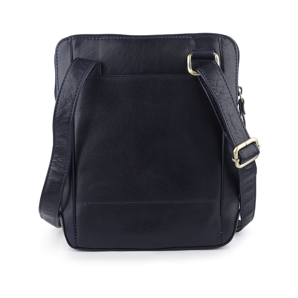 Medium Leather Messenger Bag - Matteo Tuscan