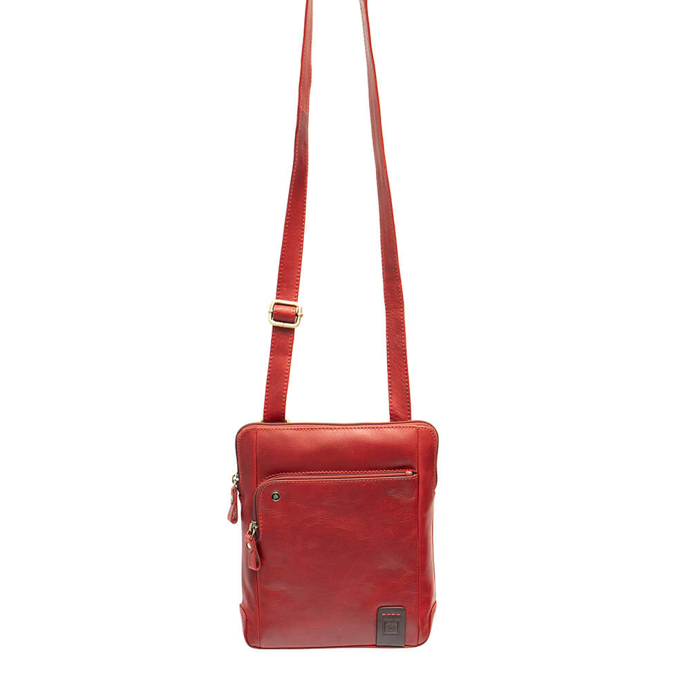 Medium Leather Messenger Bag - Matteo Tuscan