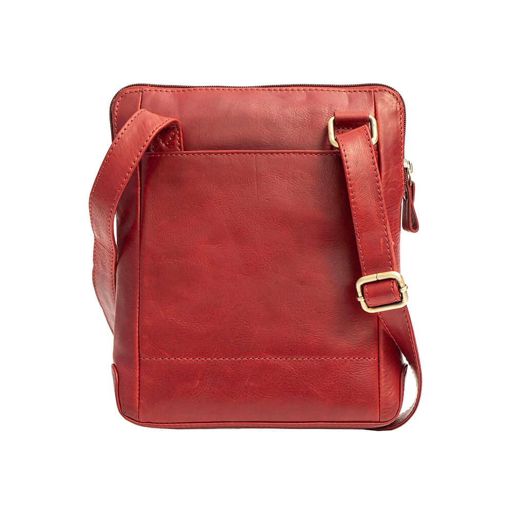 Medium Leather Messenger Bag - Matteo Tuscan