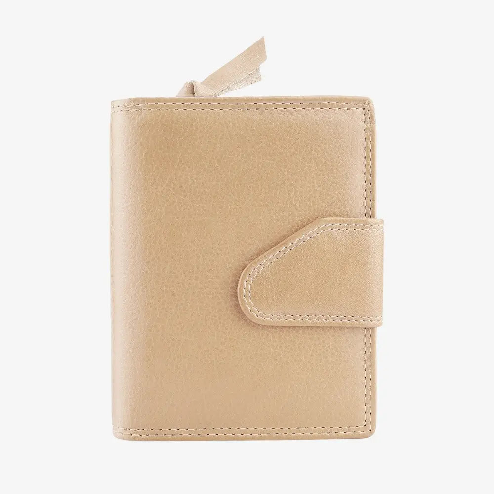 Sand Paloma medium trifold purse in washed Cancun leather finish