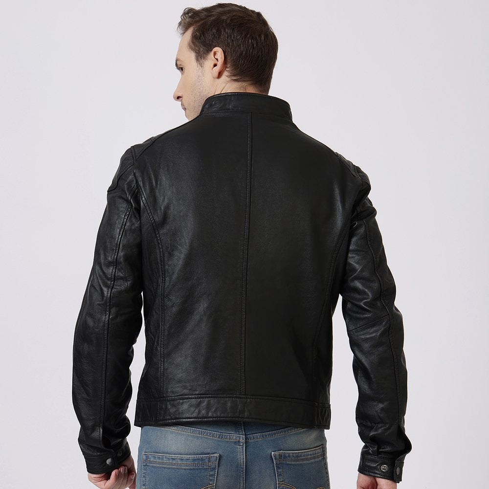 Moto Leather Jacket Roman Black 2385 2