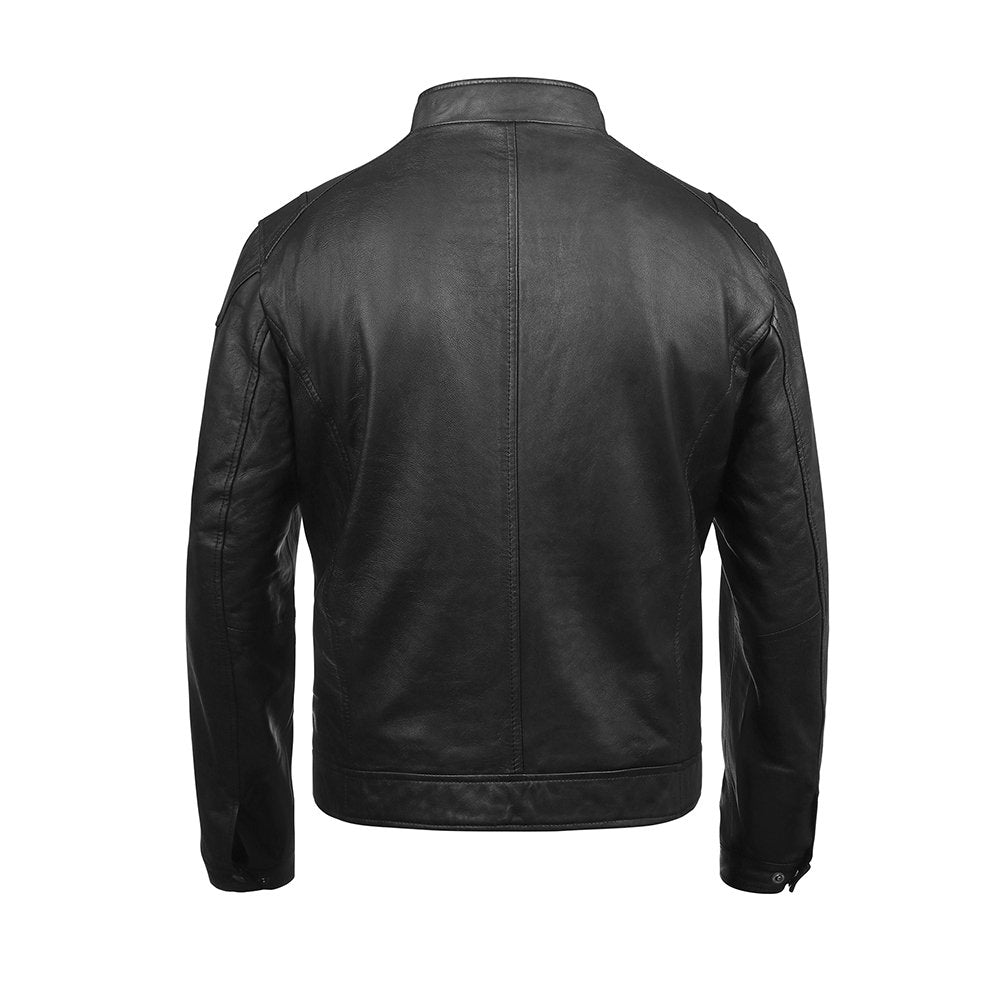 Moto Leather Jacket Roman Black 2385 6