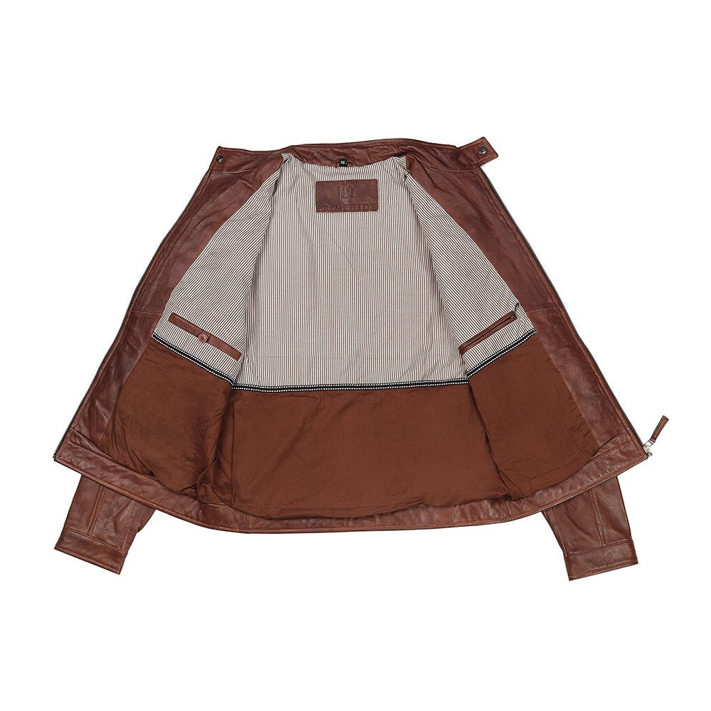 Moto Leather Jacket Roman Tan 2385 7