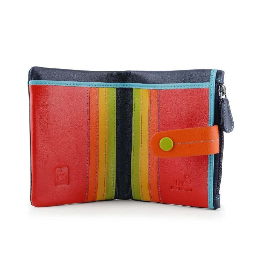 Multicolour Small Soft Purse Camerelle Capri Navy colour card slots