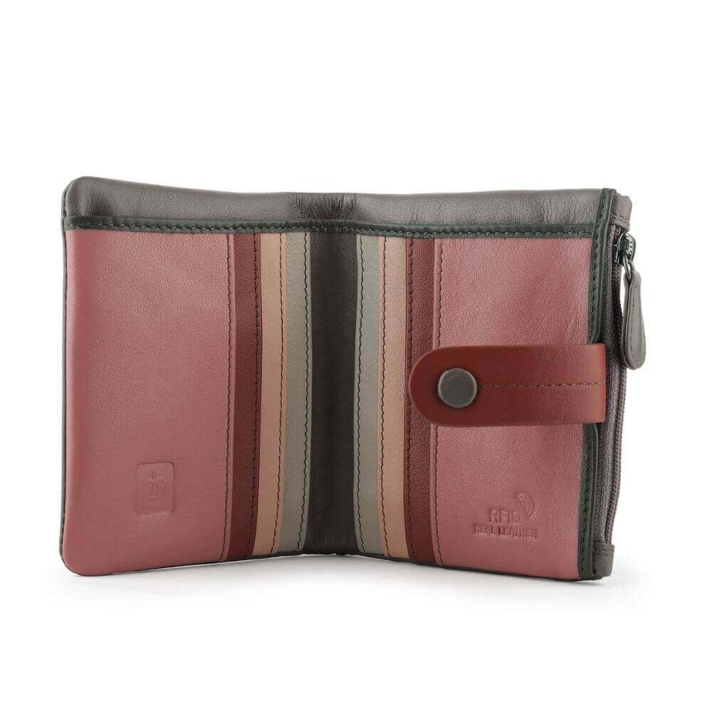 Multicolour Small Soft Purse Camerelle Capri Taupe colour card slots