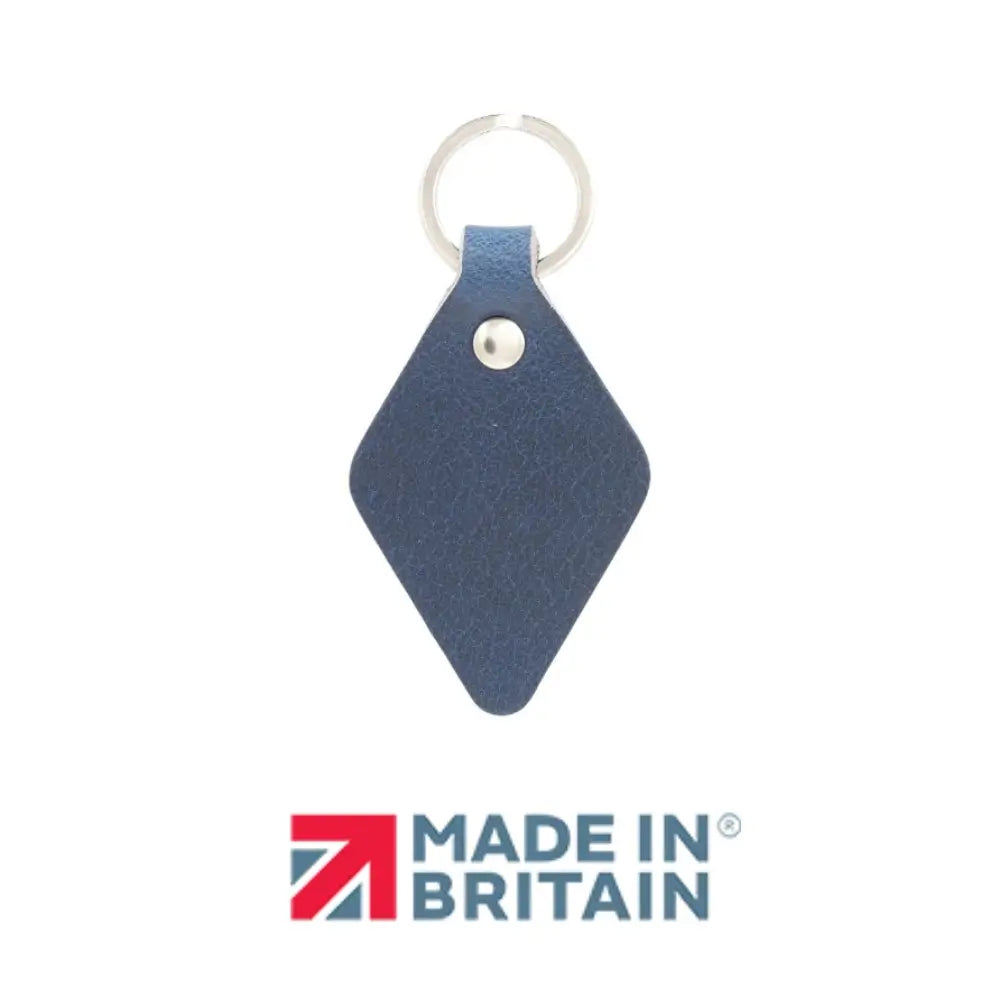 Navy keychain with 'Made in Britain' logo on a white background