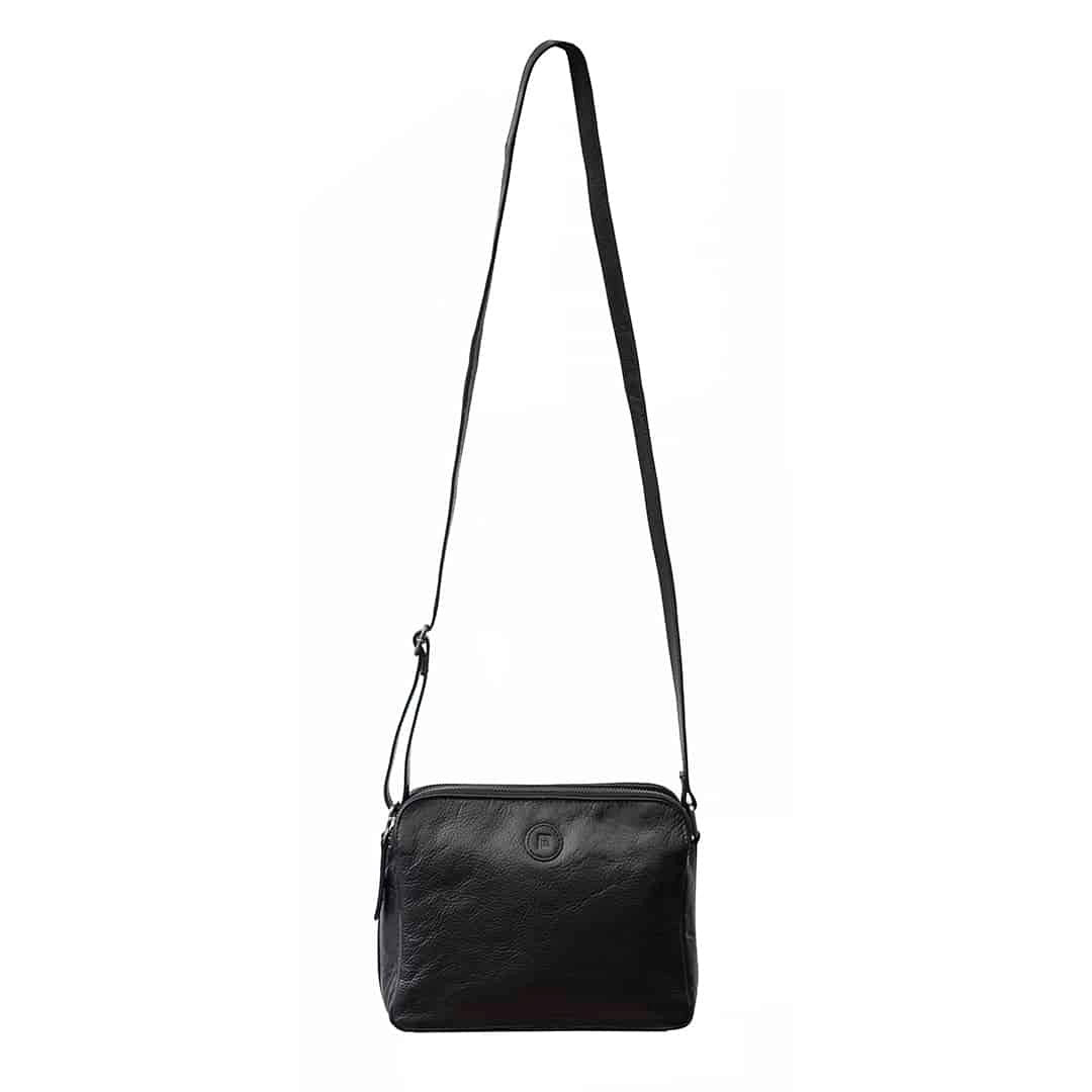 Orion Leather Handbag Double Zipper