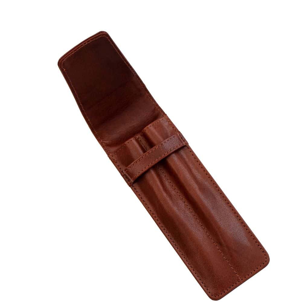PRIMEHIDE-Double-Pen-holder-brown-4828-open-view-showing-2-pen-slots.jpg